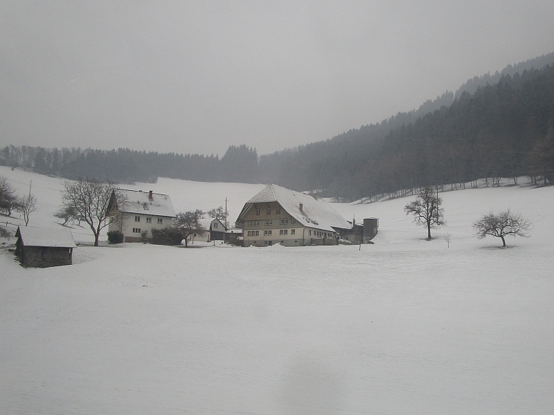 Winterlandschaft an der Schwarzwaldbahn