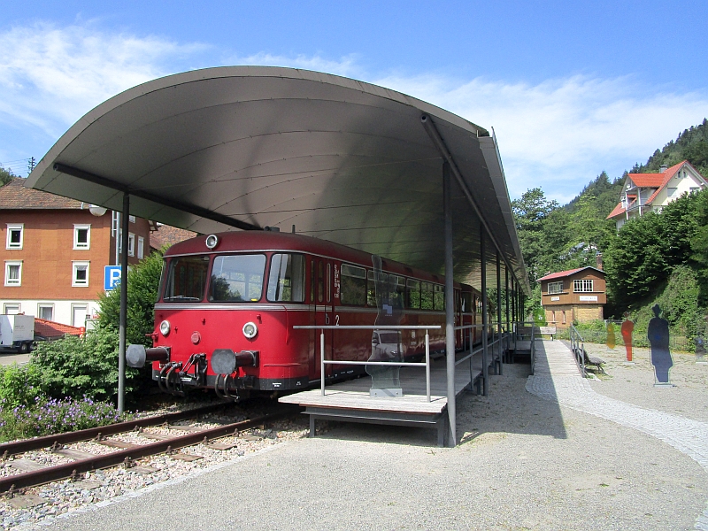 Schienenbus-Garnitur am 'Bahnpunkt Schiltach'