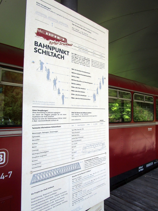 Informationstafel am 'Bahnpunkt Schiltach'
