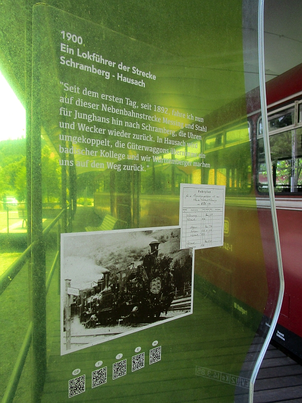 Ausstellungstext zu einem Lokführer am Bahnpunkt Schiltach