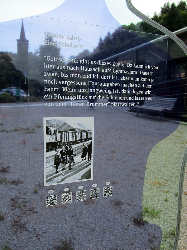 Ausstellungstext zu einer Schülerin am Bahnpunkt Schiltach