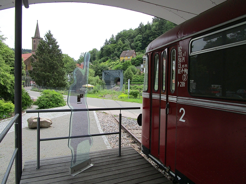 Blick auf die ehemalige Strecke von Schiltach nach Schramberg