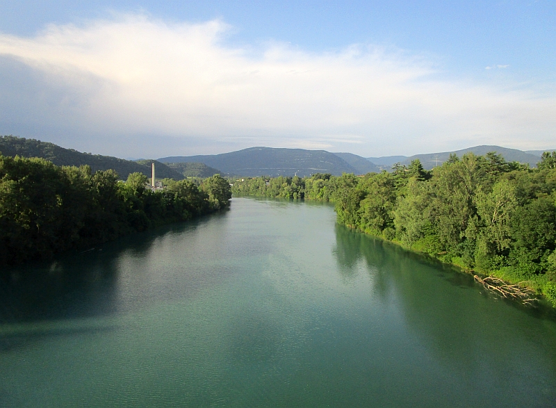 Fahrt über den Fluss Isonzo
