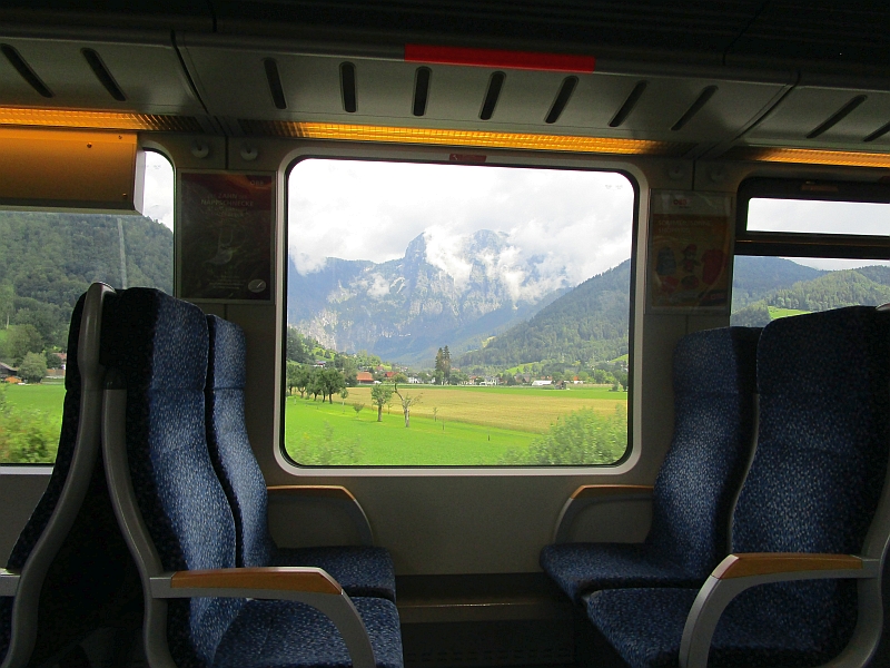Blick aus dem Zugfenster zwischen Selzthal und Stainach-Irdning