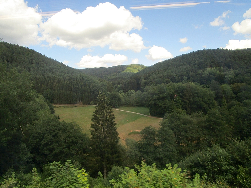 Fahrt auf der Hessischen Odenwaldbahn