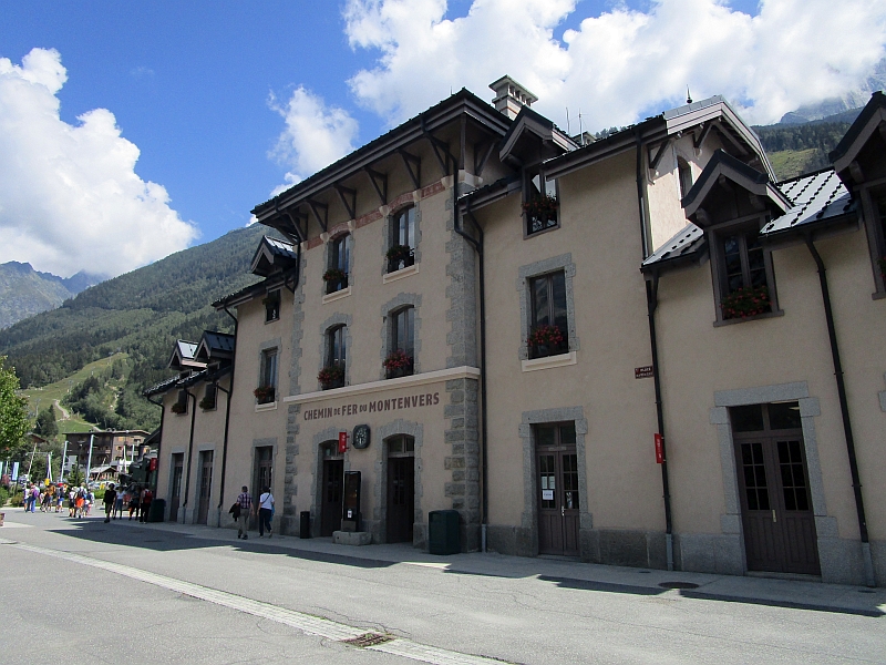 Bahnhof der Chemin de fer du Montenvers in Chamonix-Mont-Blanc