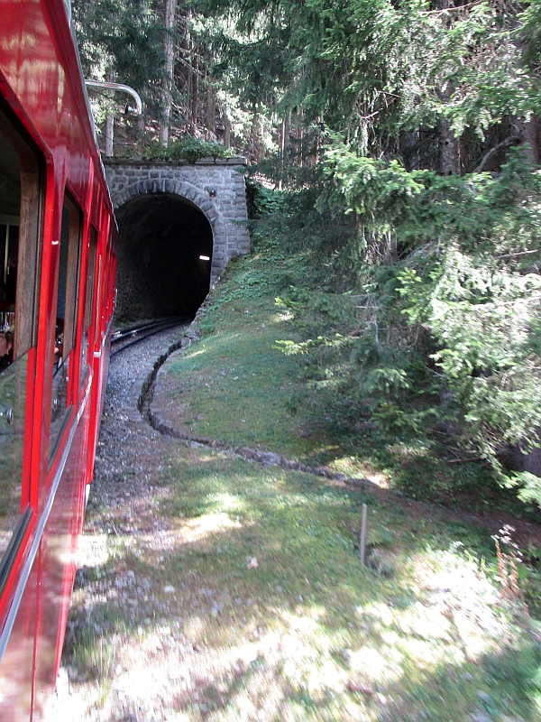 Tunnel an der Strecke der Chemin de fer du Montenvers