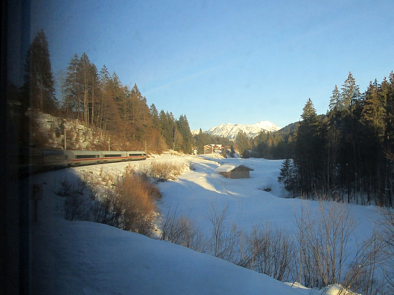 Fahrt mit dem ICE auf der Mittenwaldbahn