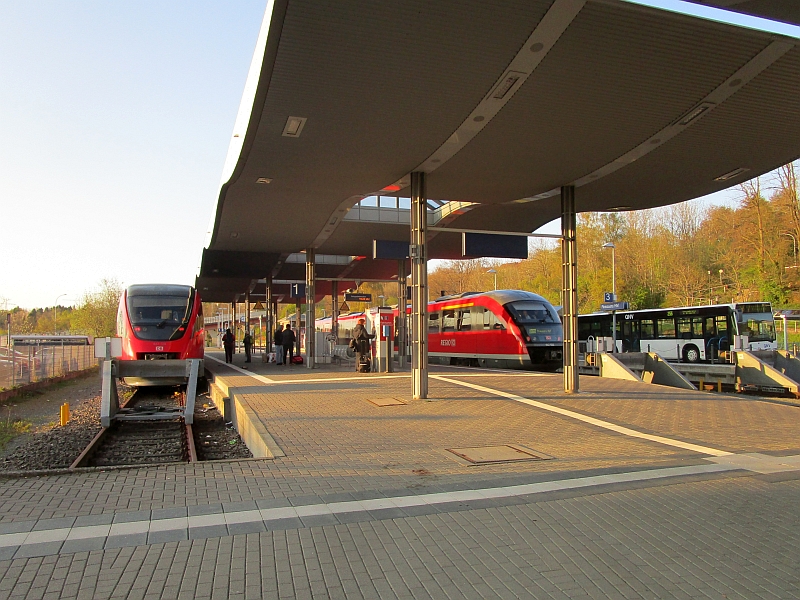Bahnsteig am Hauptbahnhof Pirmasens
