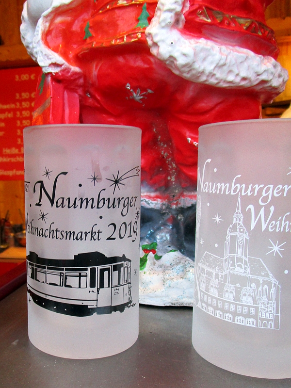 Glühweinbecher mit Straßenbahnmotiv Naumburg