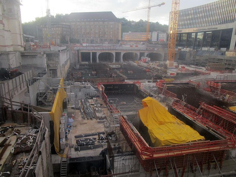 Baustelle des neuen Tiefbahnhofs von Stuttgart