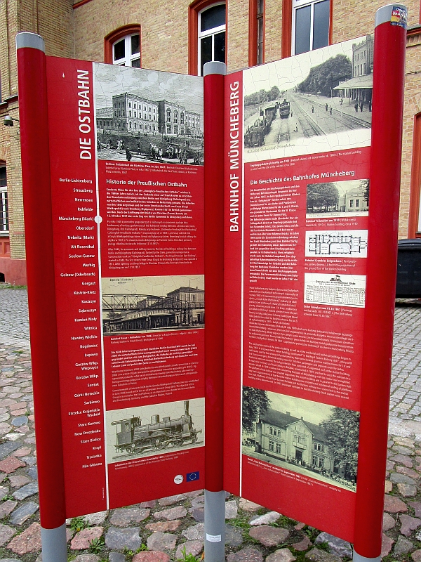Schautafel am Bahnhof Müncheberg