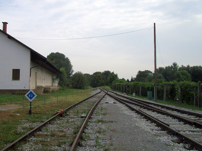 Streckenende der Radkersburger Bahn auf der slowenischen Seite