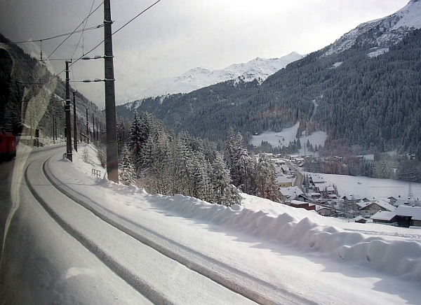 Fahrt über die Arlbergstrecke