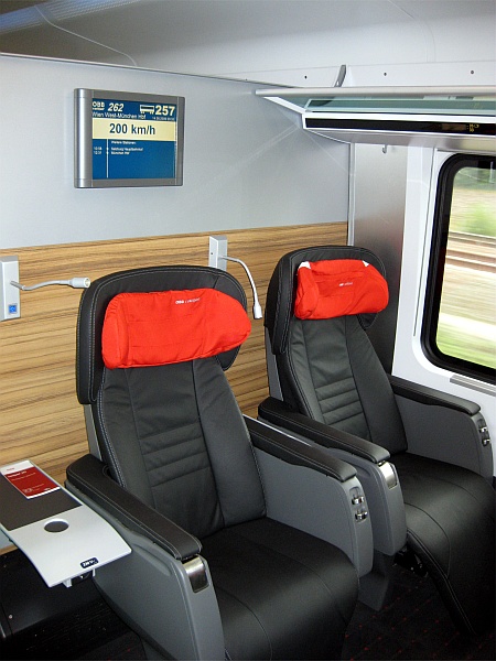 Premium Class im Railjet