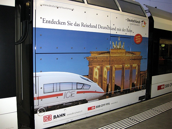 Thurbo-GTW mit Bahnwerbung der DB