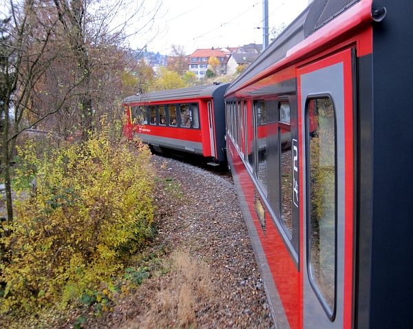 Fahrt in der Appenzeller Bahn