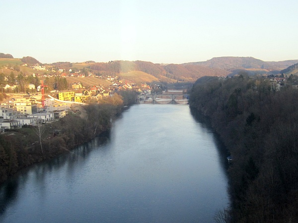Fahrt über den Rhein bei Eglisau