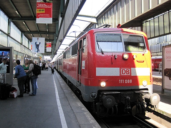Ankunft des RE in Stuttgart