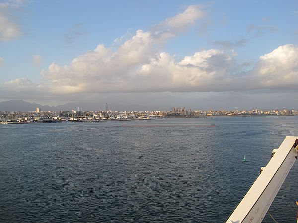 Die Fähre nimmt Kurs auf Palma