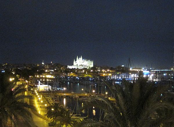 Kathedrale von Palma bei Nacht