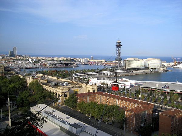 Seilbahn über den Hafen von Barcelona