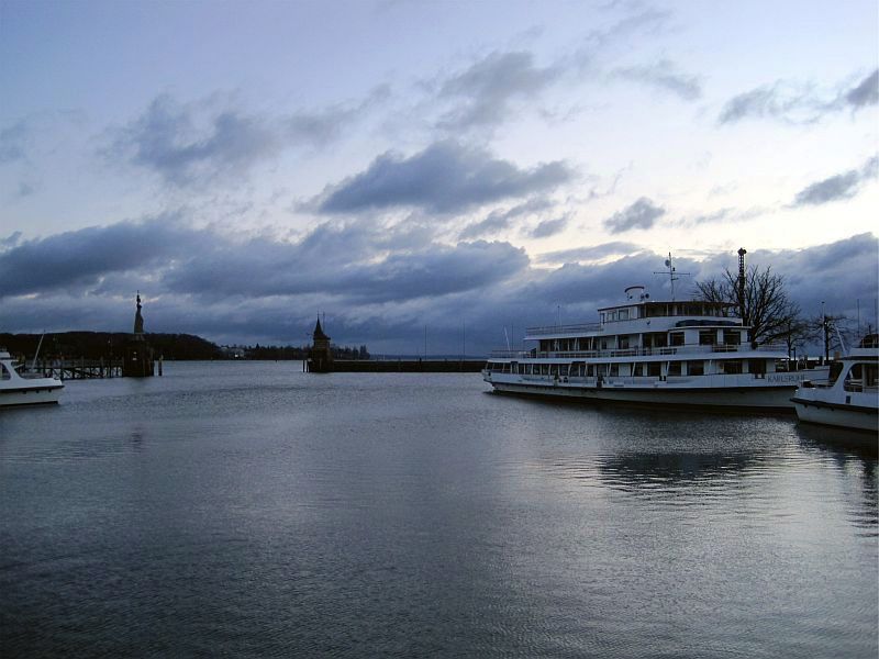 Hafen von Konstanz im Winter