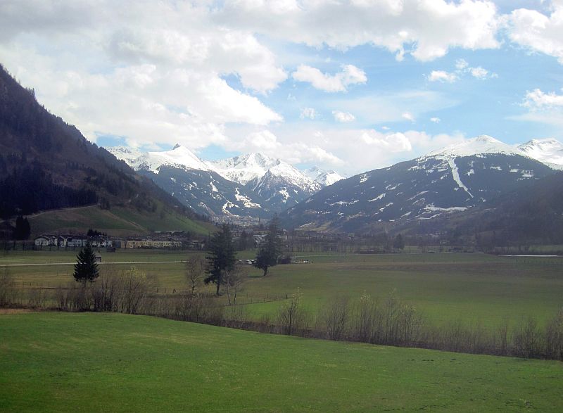 Blick aus dem Fenster auf der Tauernbahn