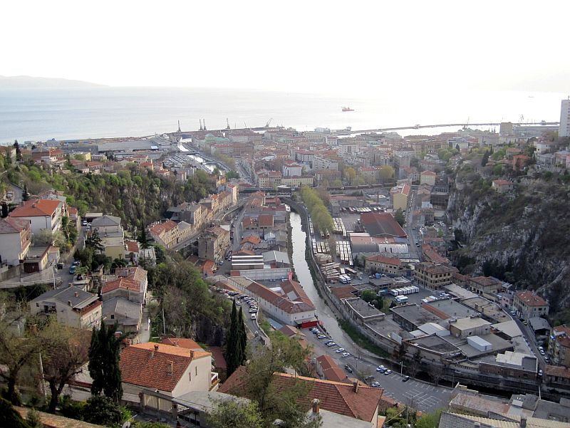 Blick über Rijeka und die Kvarner Bucht
