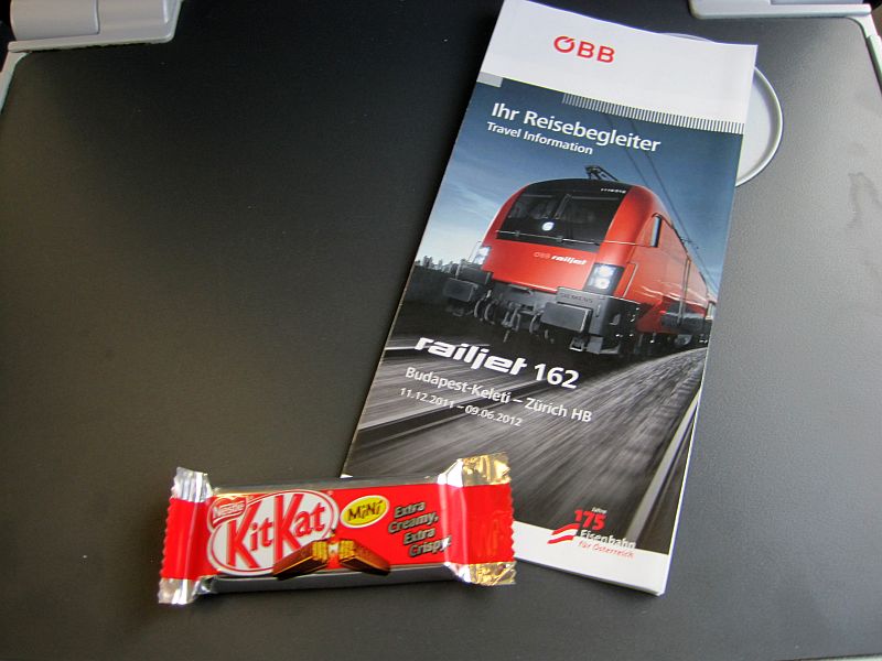 Reiseplan im Railjet