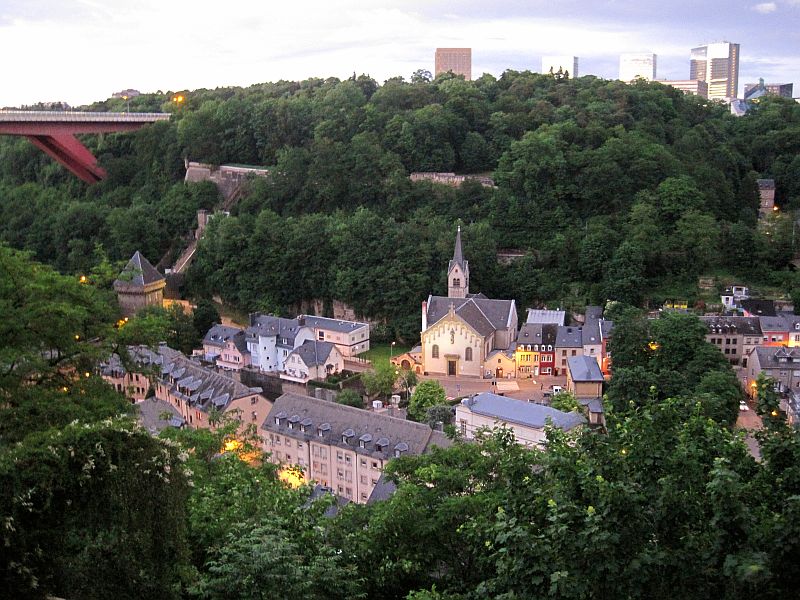 Pfaffenthal mit Überresten der Festung Luxemburg