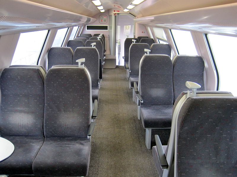 1. Klasse im Doppelstock-IC der belgischen Bahn
