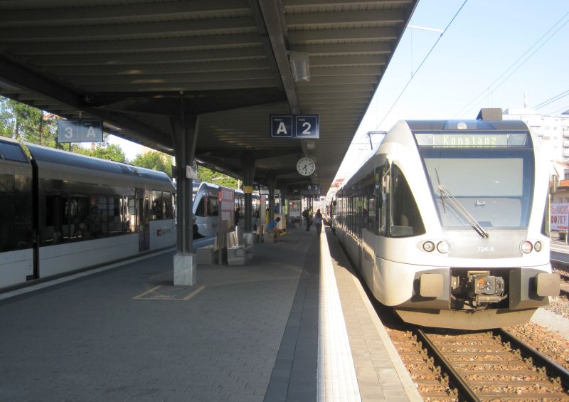 Treffen von 4 Thurbo-Zügen in Kreuzlingen