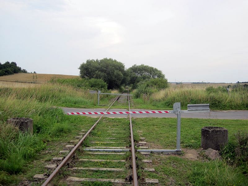 Bahnübergang an der Draisinenstrecke