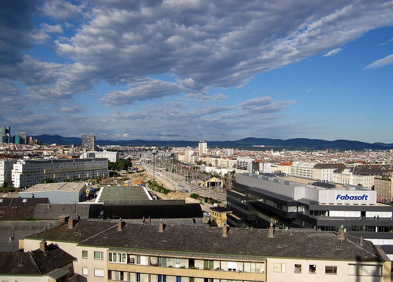 Blick vom Bahnorama-Aussichtssturm Wien