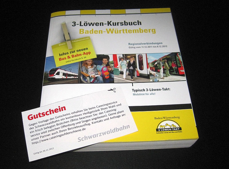 Gutschein im Kursbuch Baden-Württemberg
