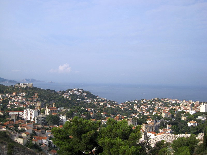 Blick von Notre-Dame de la Garde über Marseille