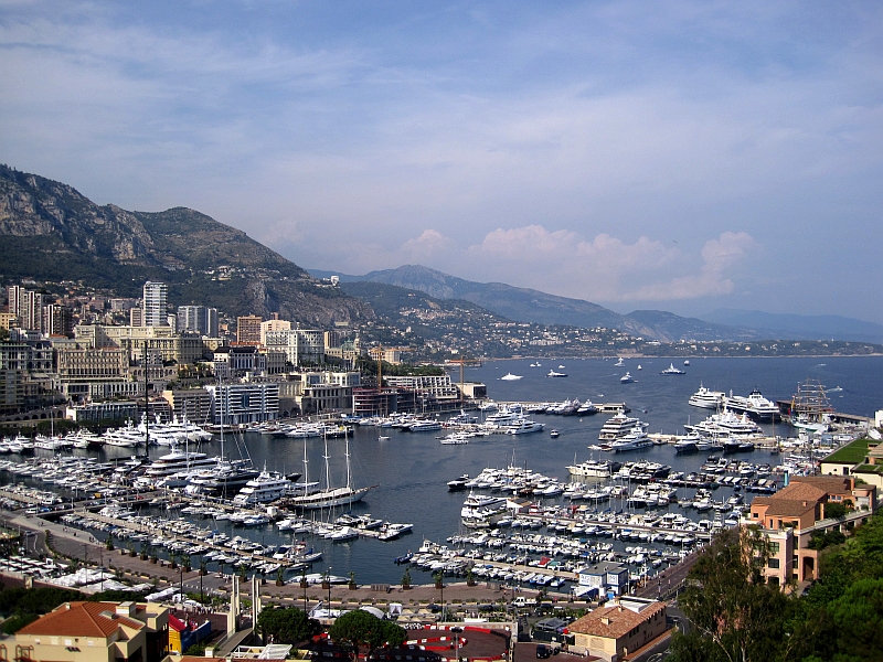 Blick auf den Hafen von Monaco