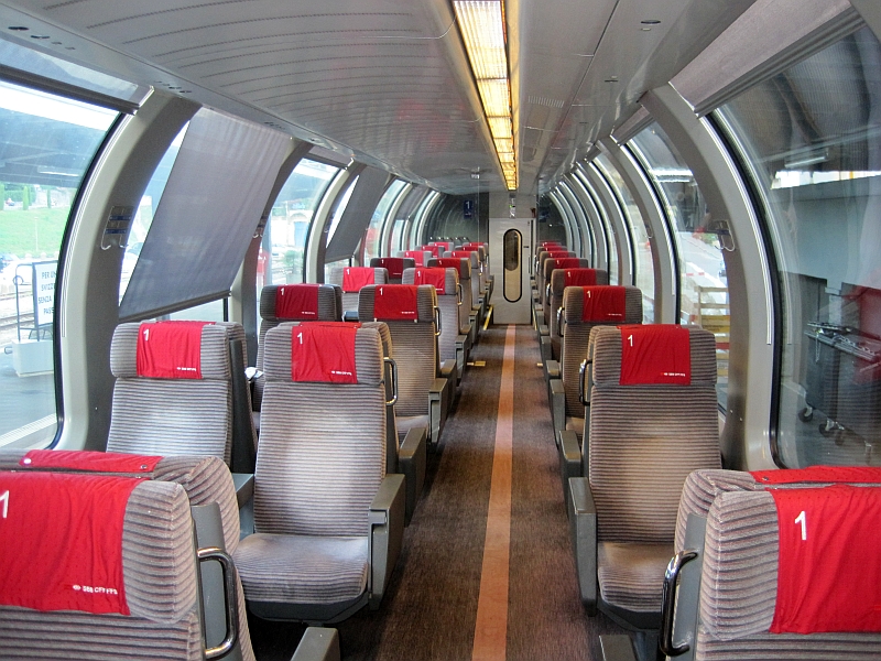 Innenraum des SBB-Panoramawagens