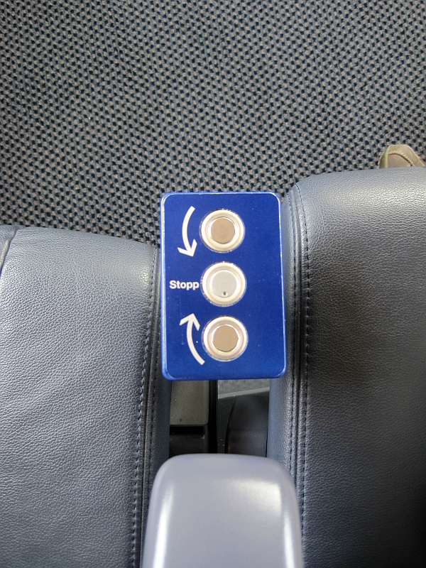Steuerung der Sitze im Drehsesselwagen