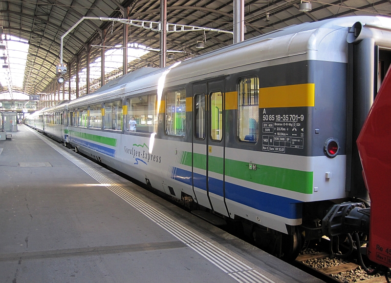 1. Klasse-Wagen des Voralpen-Express
