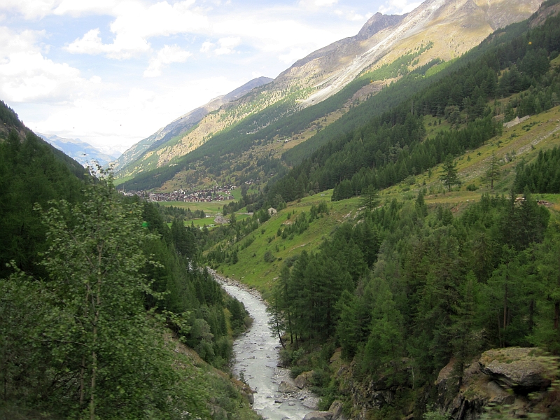 Fahrt von Zermatt nach Visp