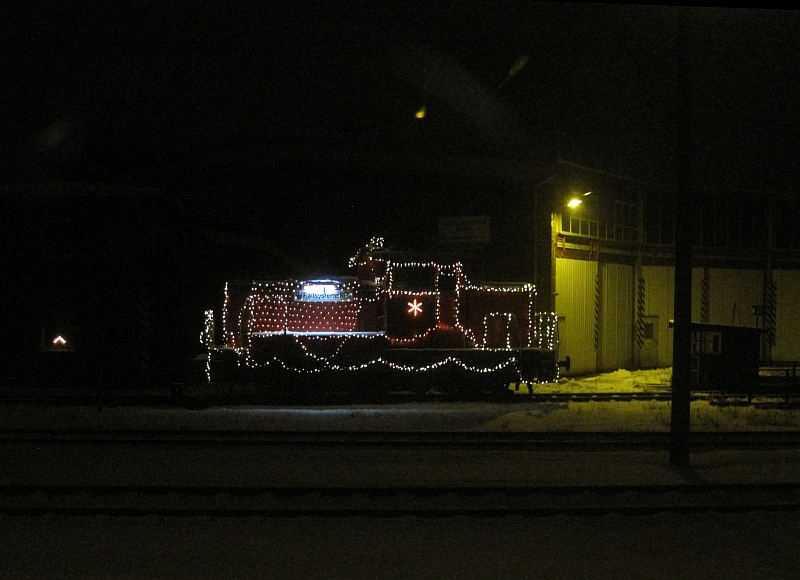 Weihnachtslok der Railsystems RP in Gotha