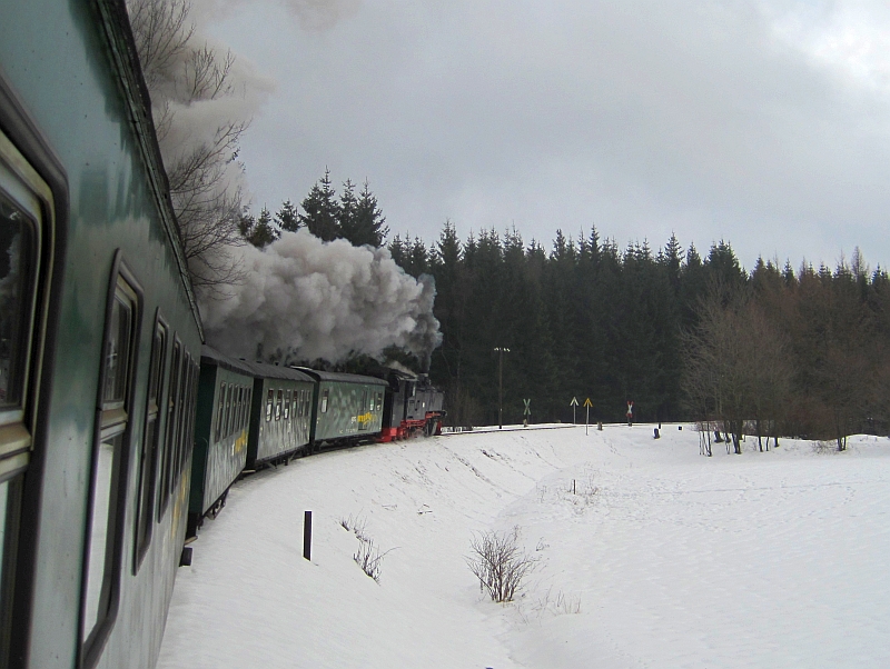 Fahrt mit der Fichtelbergbahn