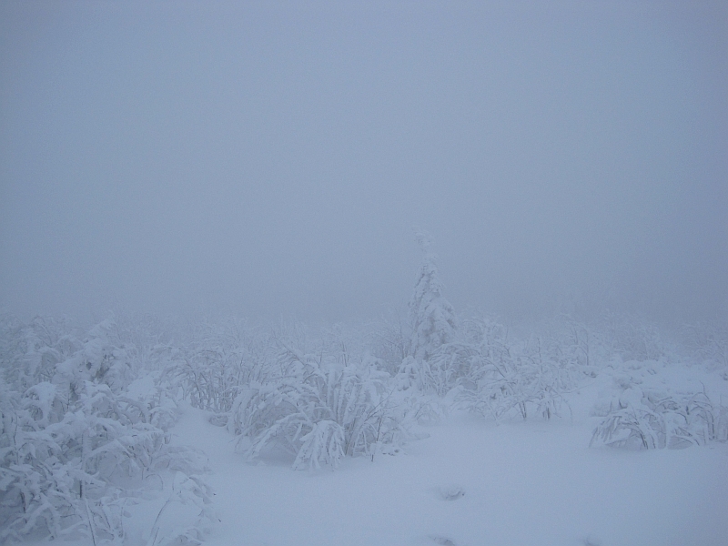 Fichtelberg in Wolken