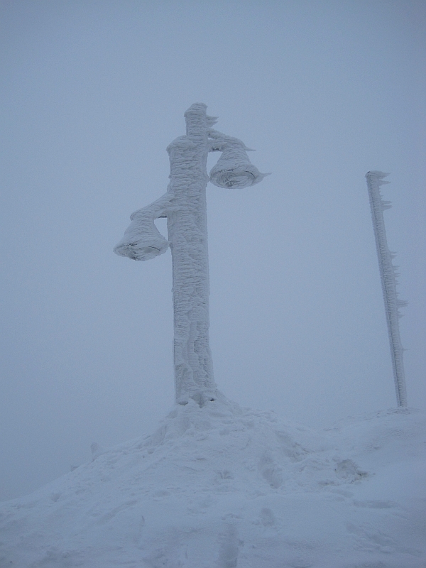 Schnee auf dem Fichtelberg