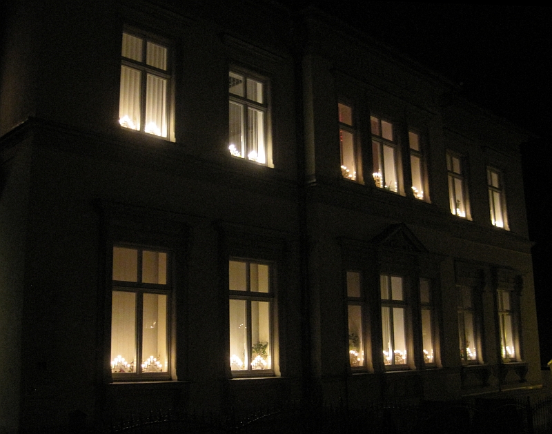 Schwibbögen in einem Haus in Annaberg-Buchholz