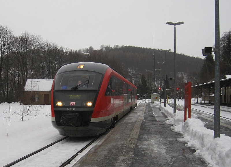 Desiro der Erzgebirgsbahn in Annaberg-Buchholz