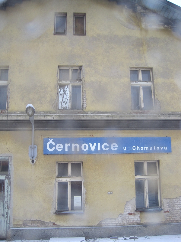 Bahnhofsgebäude von Černovice