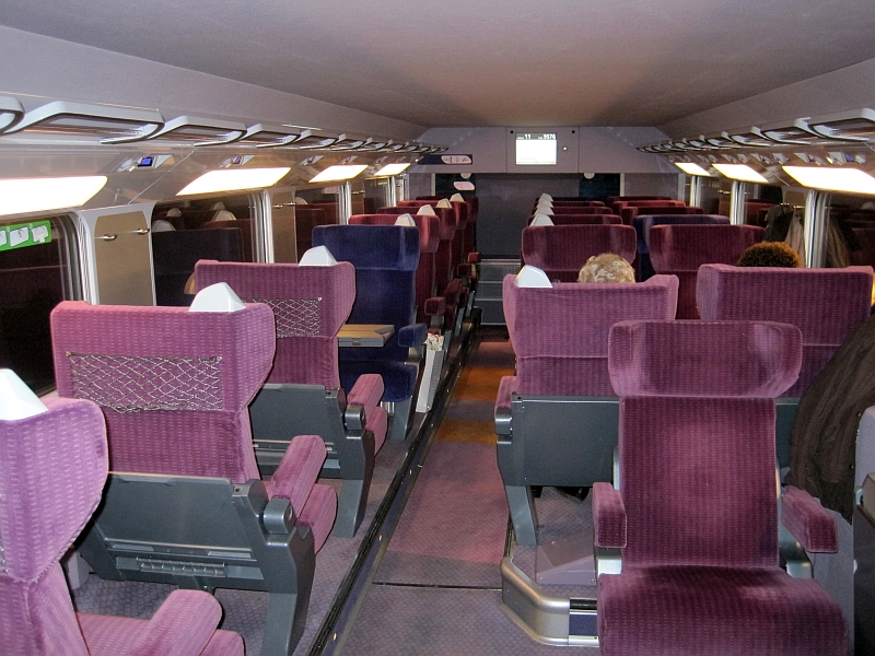 1. Klasse im Unterdeck des TGV Duplex